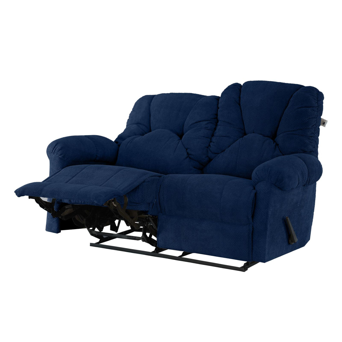 Velvet Double Recliner Chair - American Polo Dark Blue