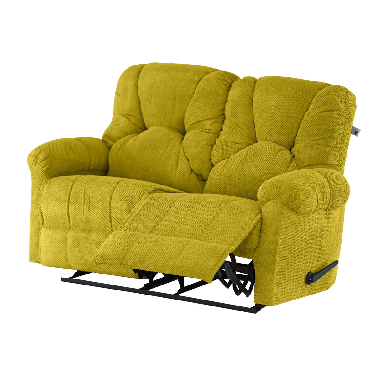 Velvet Double Recliner Chair - American Polo Gold