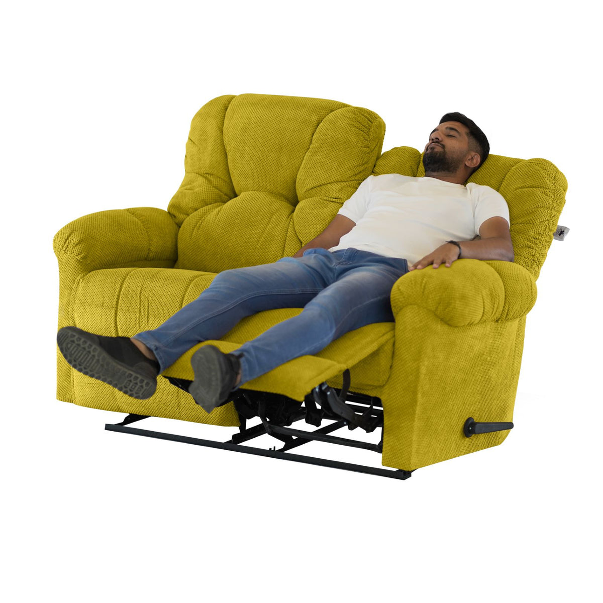 Velvet Double Recliner Chair - American Polo Gold