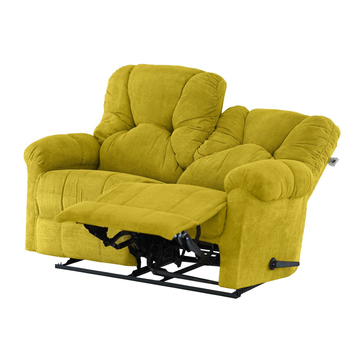 Velvet Double Recliner Chair - American Polo Gold