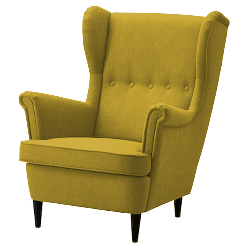 Linen Chair king with Two Wings - Yellow - E3