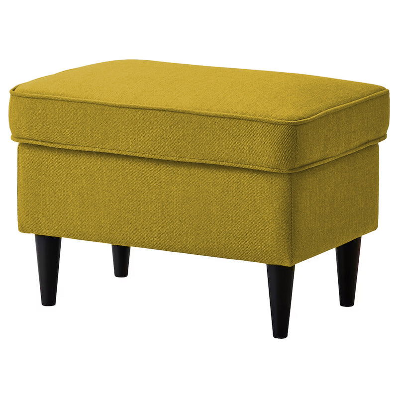 Linen Chair Footstool with Elegant Design - Yellow - E3