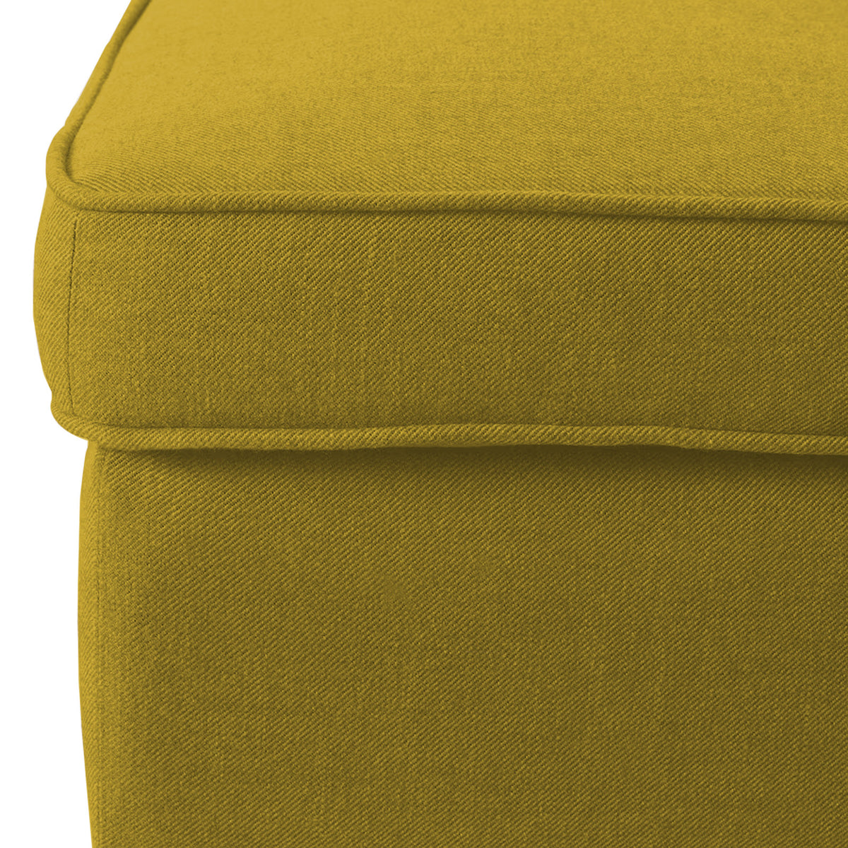 Linen Chair Footstool with Elegant Design - Yellow - E3