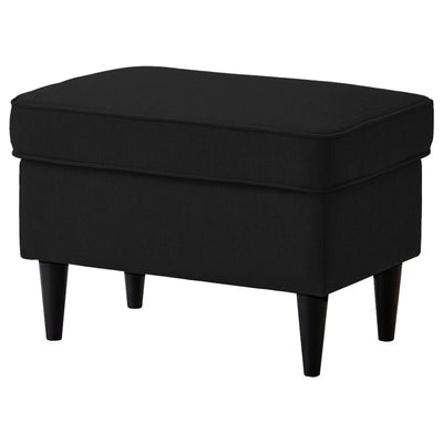 Linen Chair Footstool with Elegant Design - Black - E3