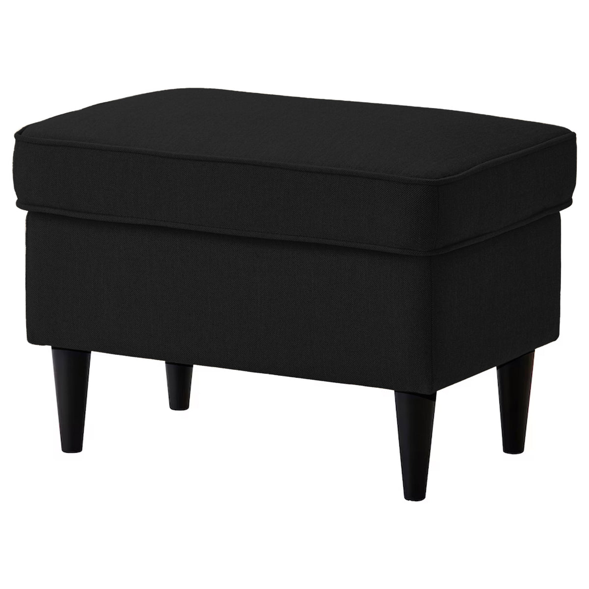 2 Pieces Linen Chair king with Two Wings And FootStool - E3 Black