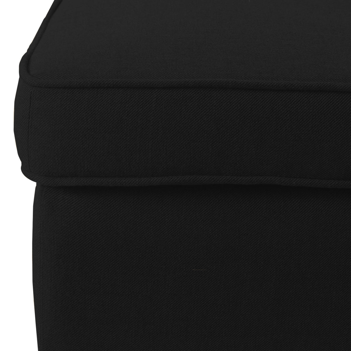 Linen Chair Footstool with Elegant Design - E3 Black