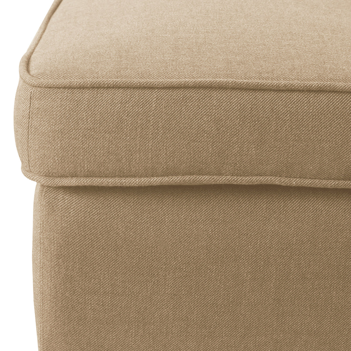 Linen Chair Footstool with Elegant Design - E3 Light Beige