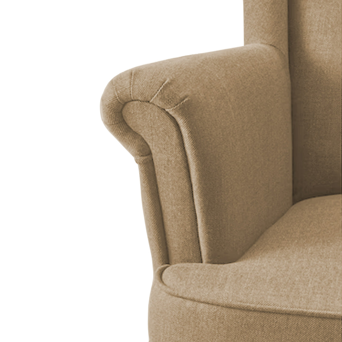 Linen Chair king with Two Wings - E3 Beige
