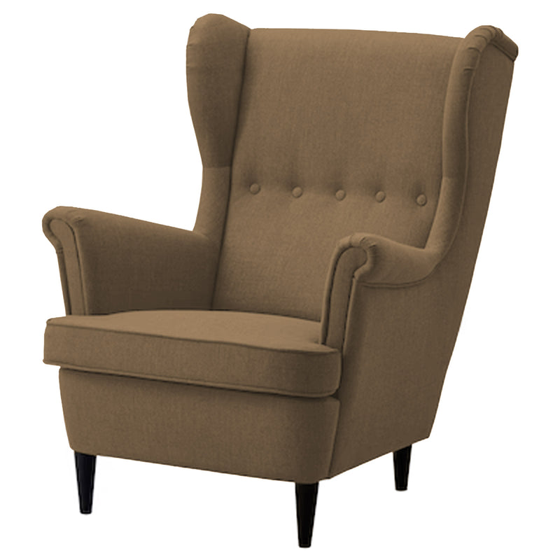 Linen Chair king with Two Wings - Brown - E3