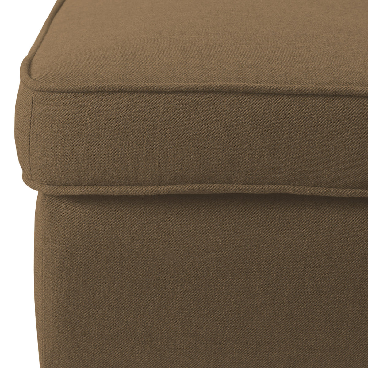 Linen Chair Footstool with Elegant Design - E3 Brown
