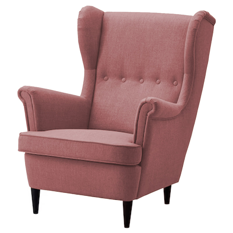 Linen Chair king with Two Wings - Dark Pink - E3