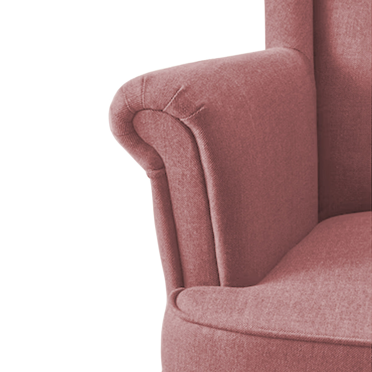 Linen Chair king with Two Wings - E3 Dark Pink