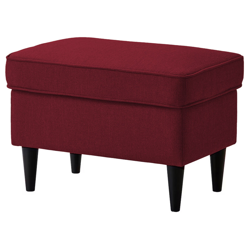 Linen Chair Footstool with Elegant Design - Burgundy - E3