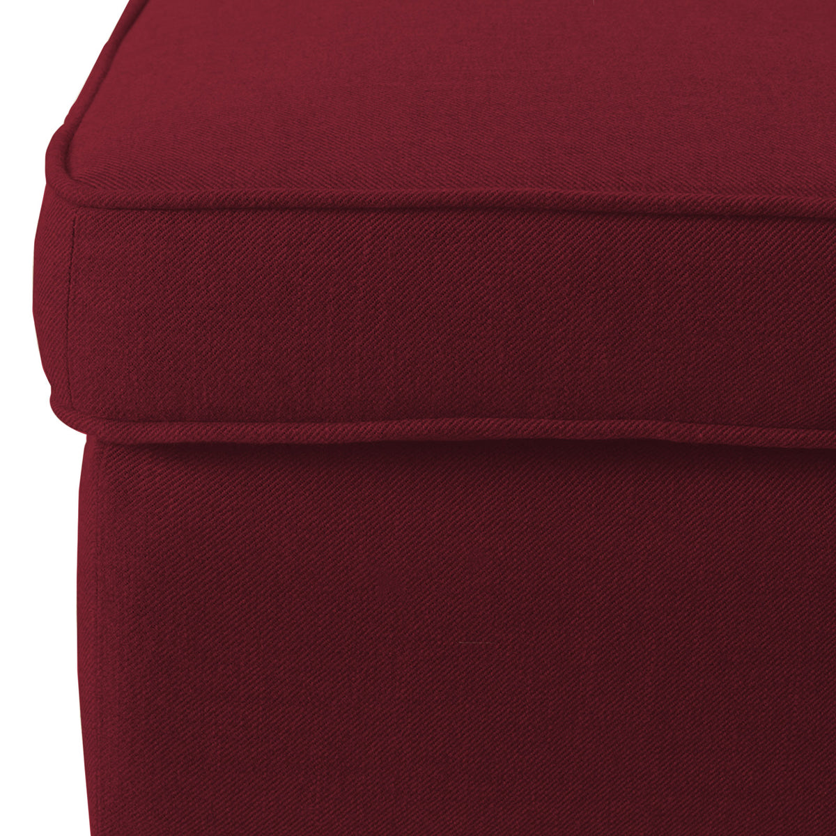 Linen Chair Footstool with Elegant Design - E3 Burgundy