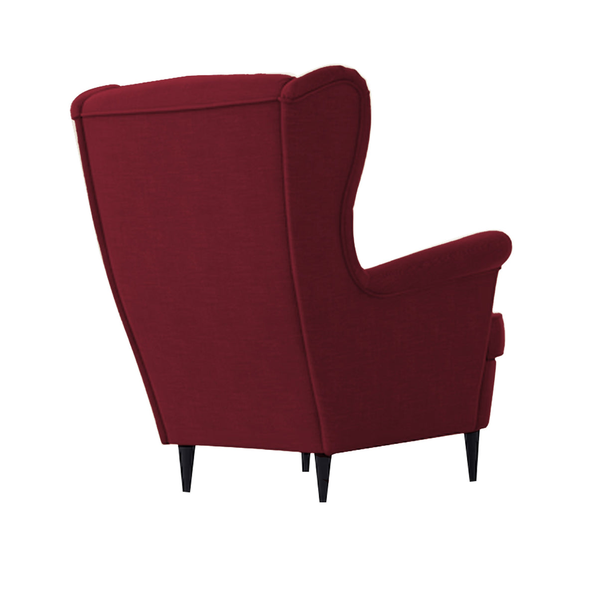 Linen Chair king with Two Wings - E3 Burgundy