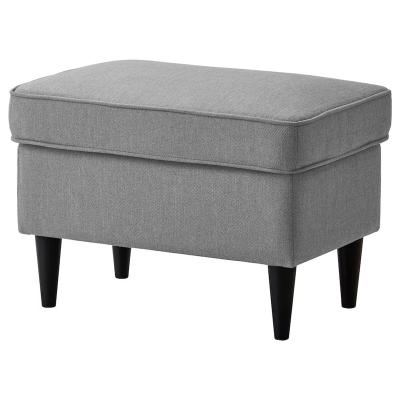 Linen Chair Footstool with Elegant Design - Light Gray - E3