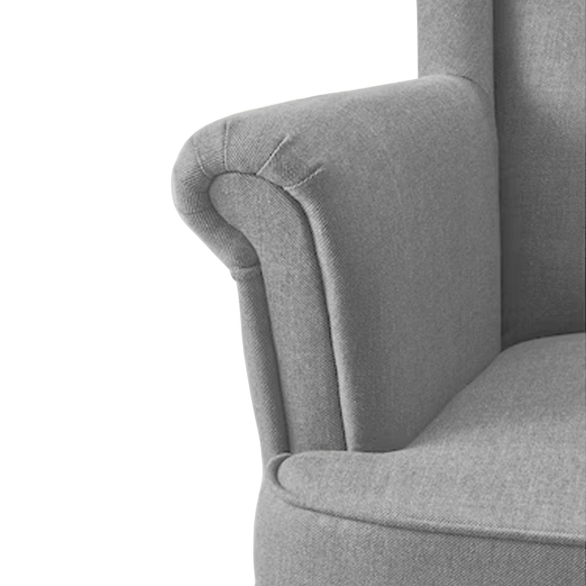Linen Chair king with Two Wings - E3 Light Grey