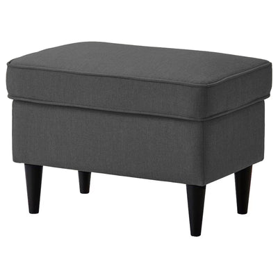 Linen Chair Footstool with Elegant Design - Dark Gray - E3