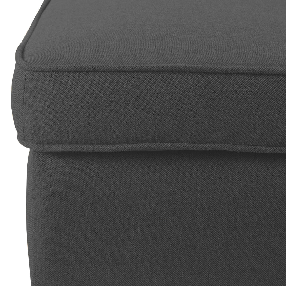 Linen Chair Footstool with Elegant Design - E3 Dark Grey