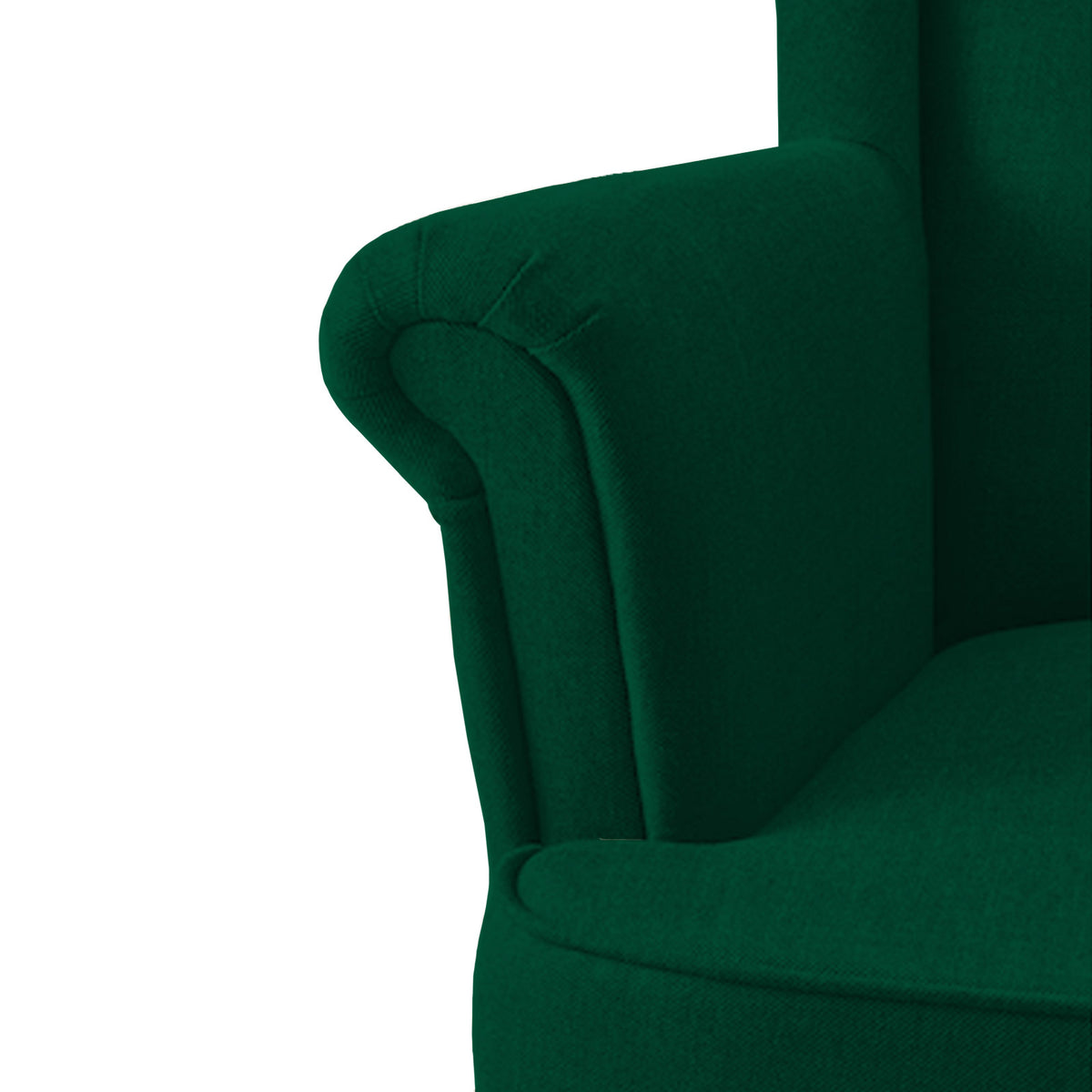 Linen Chair king with Two Wings - E3 Dark Green