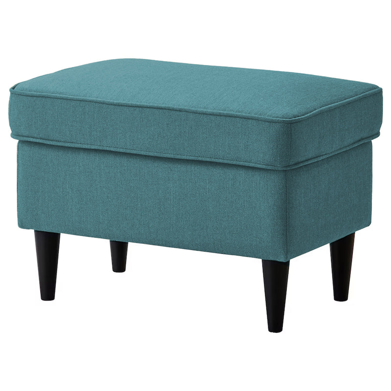 Linen Chair Footstool with Elegant Design - Turquoise - E3