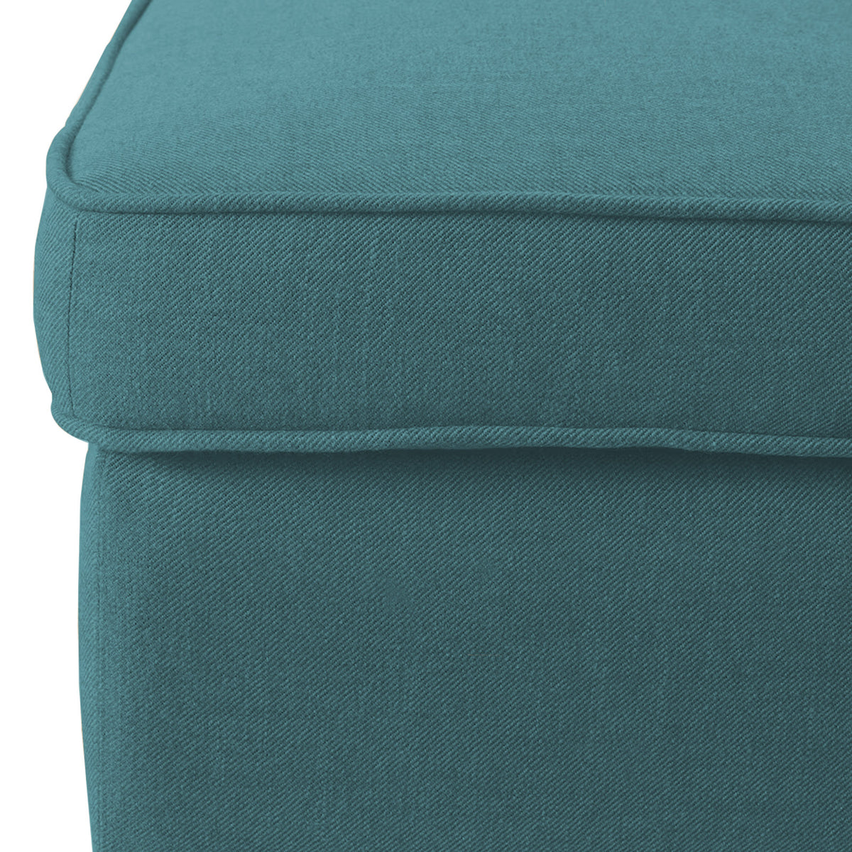 Linen Chair Footstool with Elegant Design - E3 Turquoise