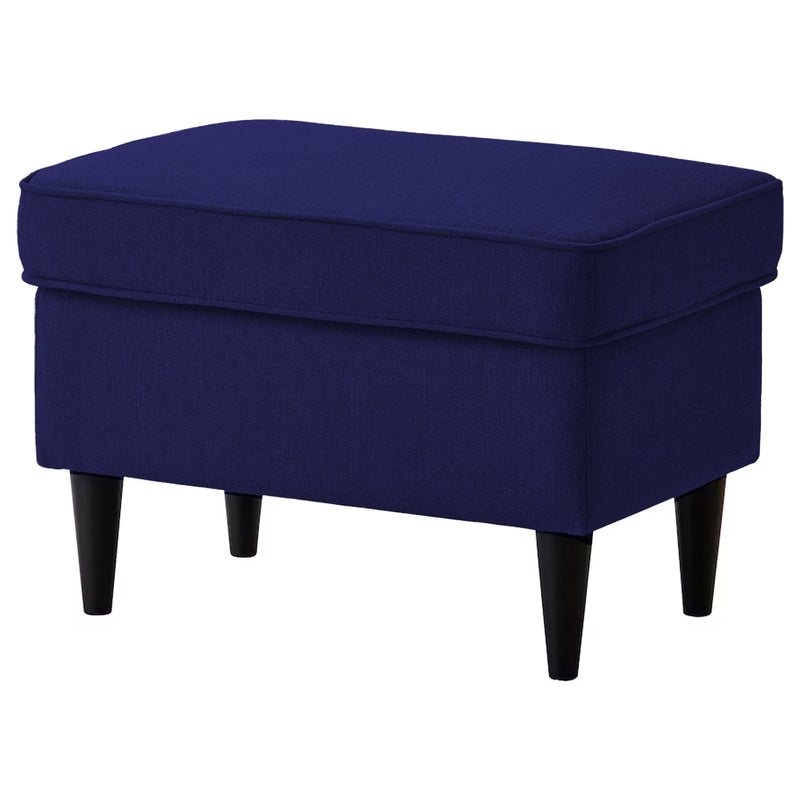 Linen Chair Footstool with Elegant Design - Dark Blue - E3