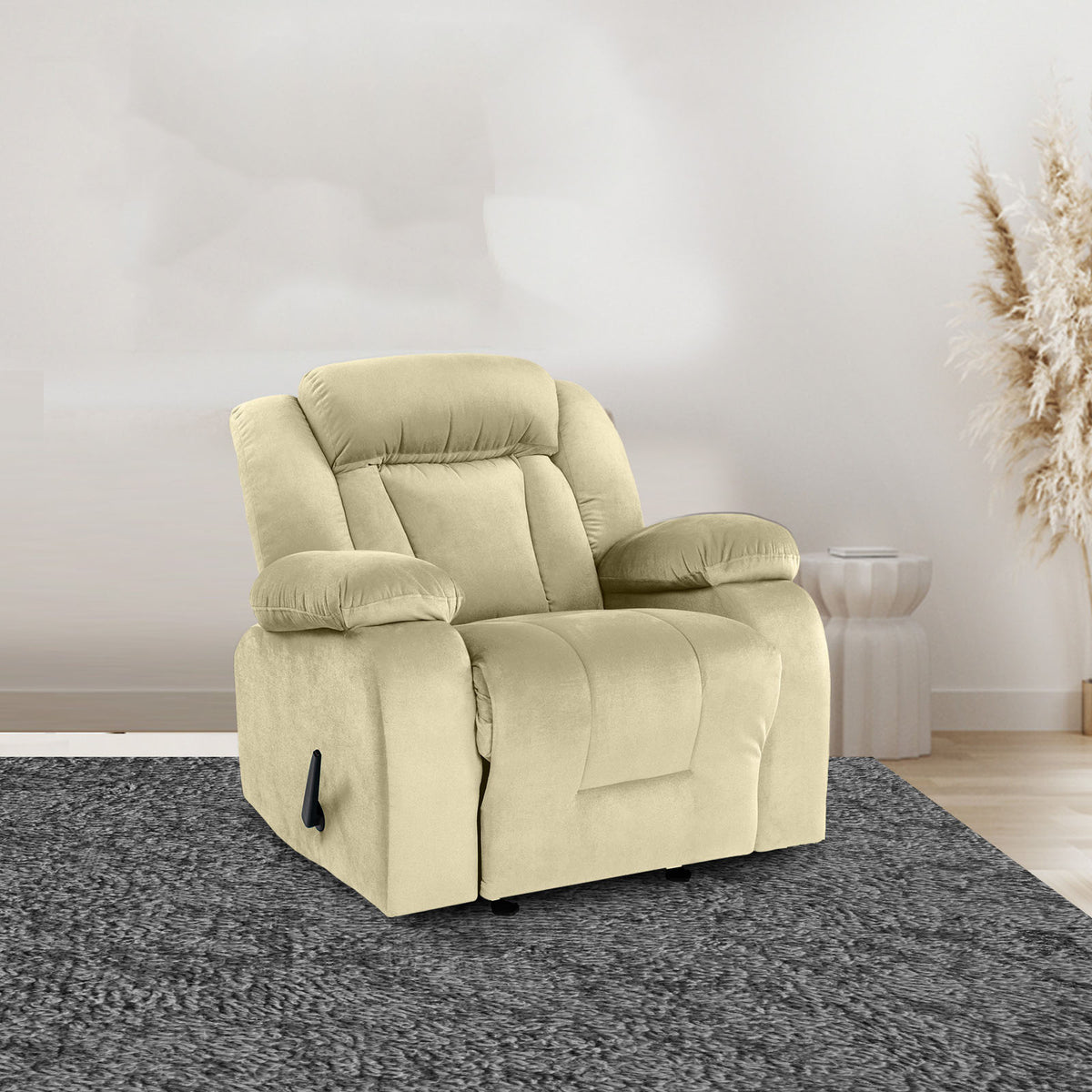 Velvet Classic Recliner Chair - NZ50 Dark Ivory Classic