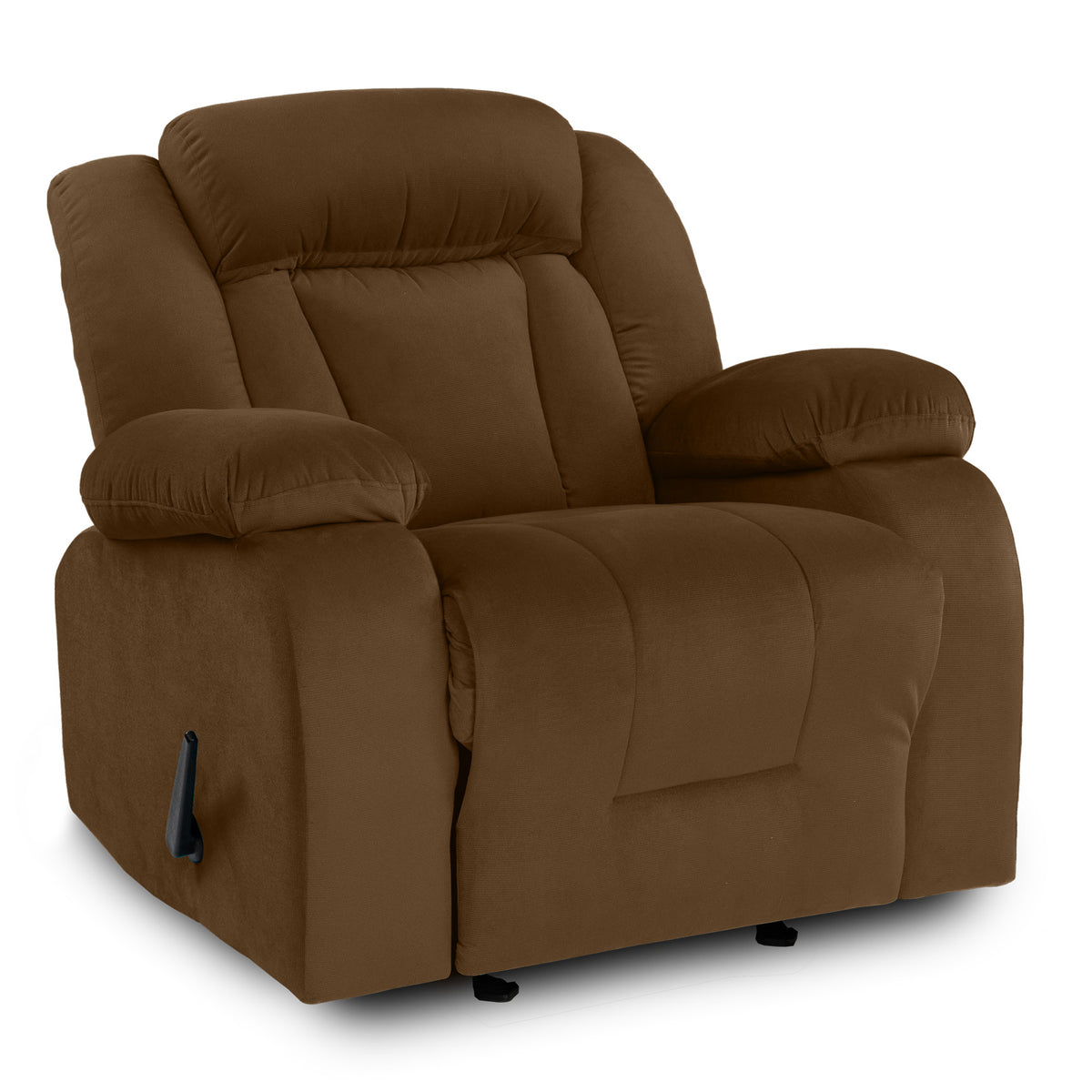 Velvet Classic Recliner Chair - NZ50 Brown Rocking & Rotating