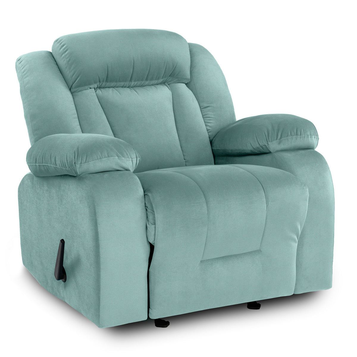Velvet Classic Recliner Chair - NZ50 Light Turquoise Rocking & Rotating