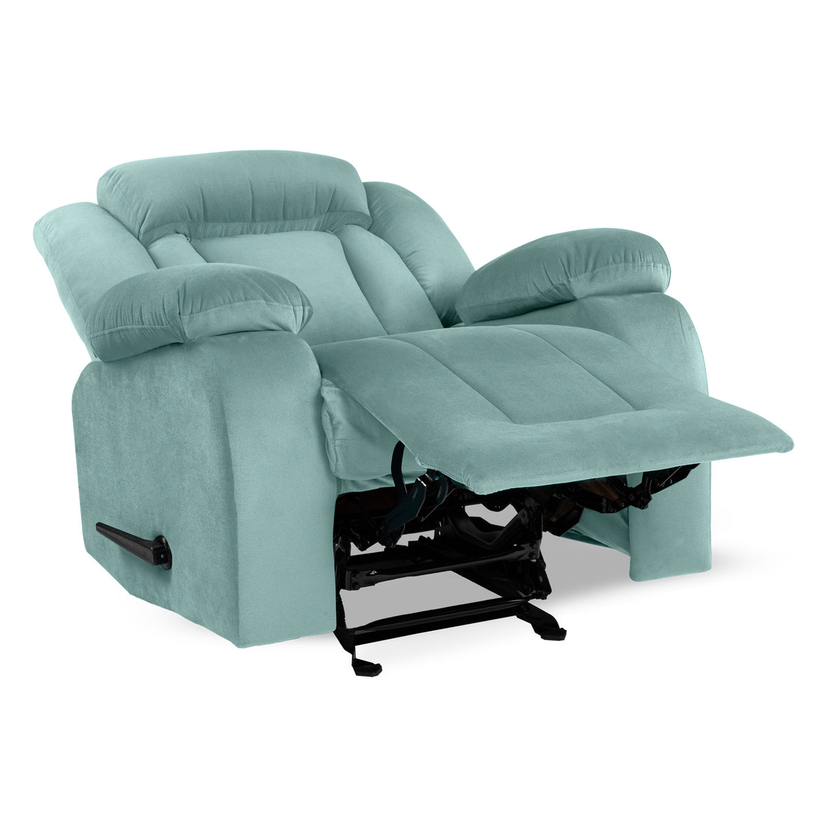 Velvet Classic Recliner Chair - NZ50 Light Turquoise Rocking & Rotating