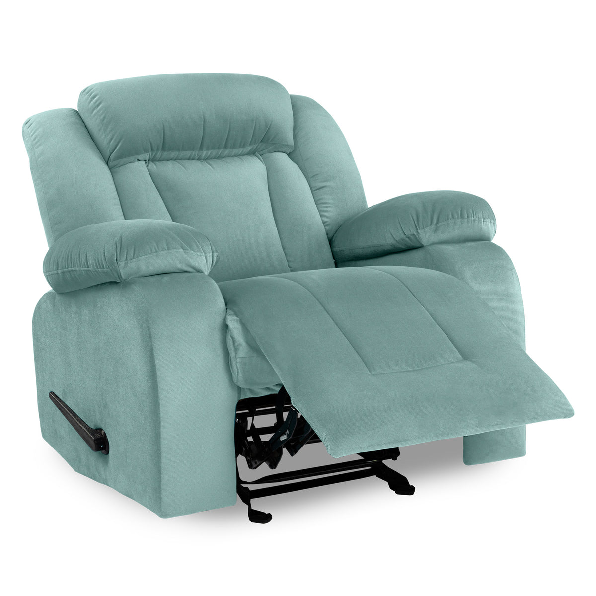 Velvet Classic Recliner Chair - NZ50 Light Turquoise Rocking & Rotating
