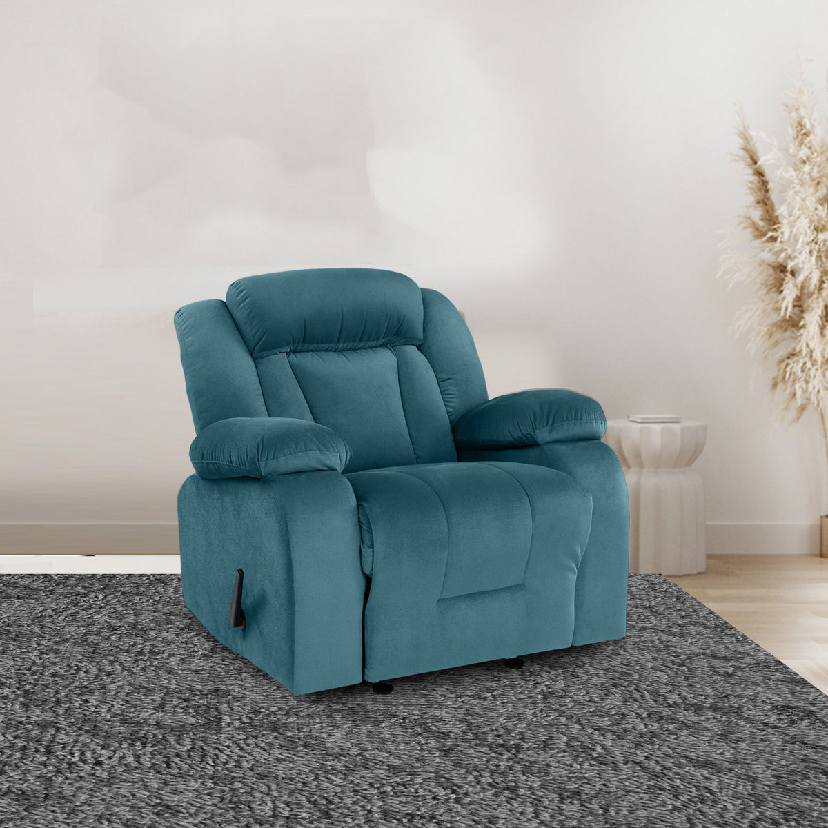 Velvet Classic Recliner Chair - NZ50 Dark Turquoise Rocking