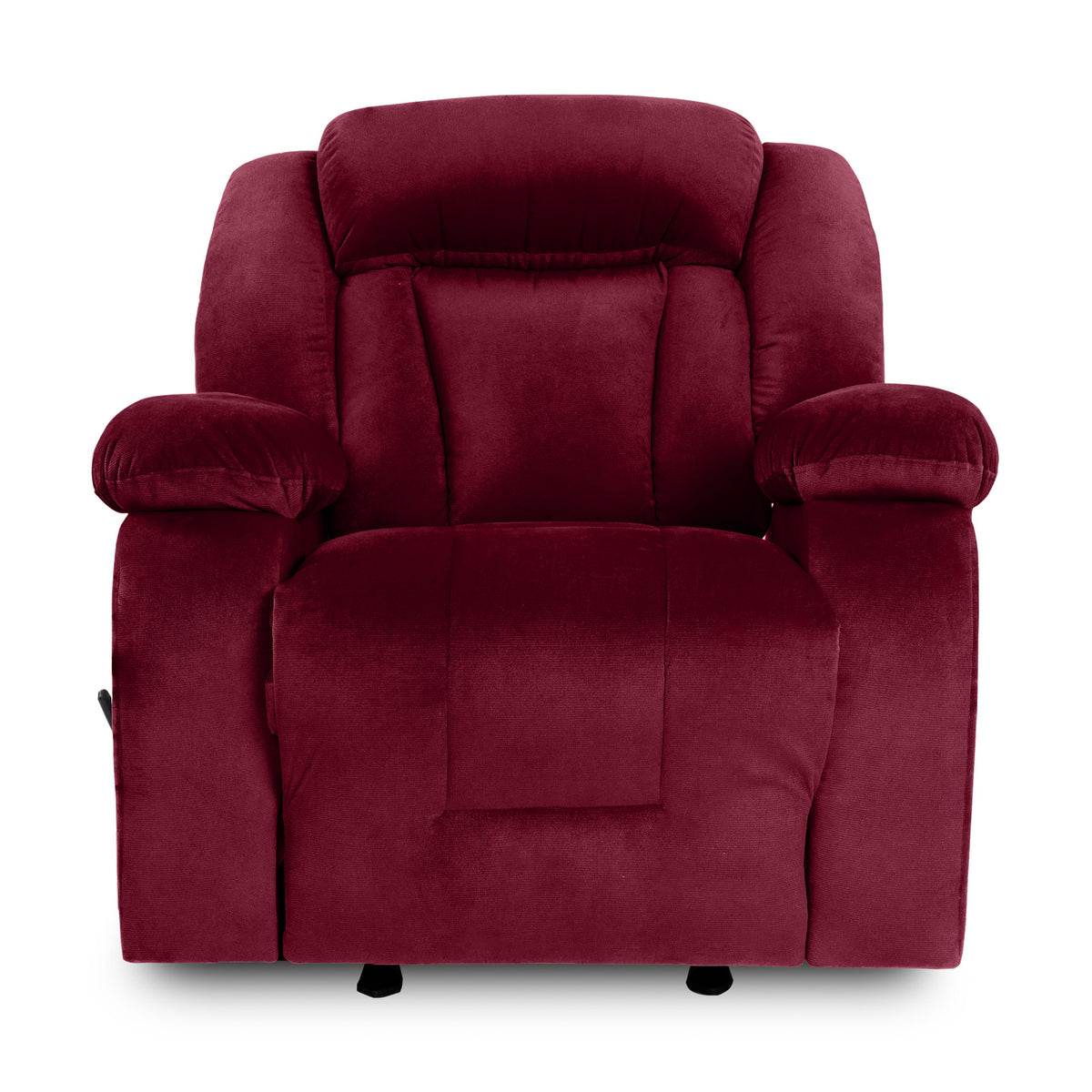 Velvet Classic Recliner Chair - NZ50 Burgundy Rocking