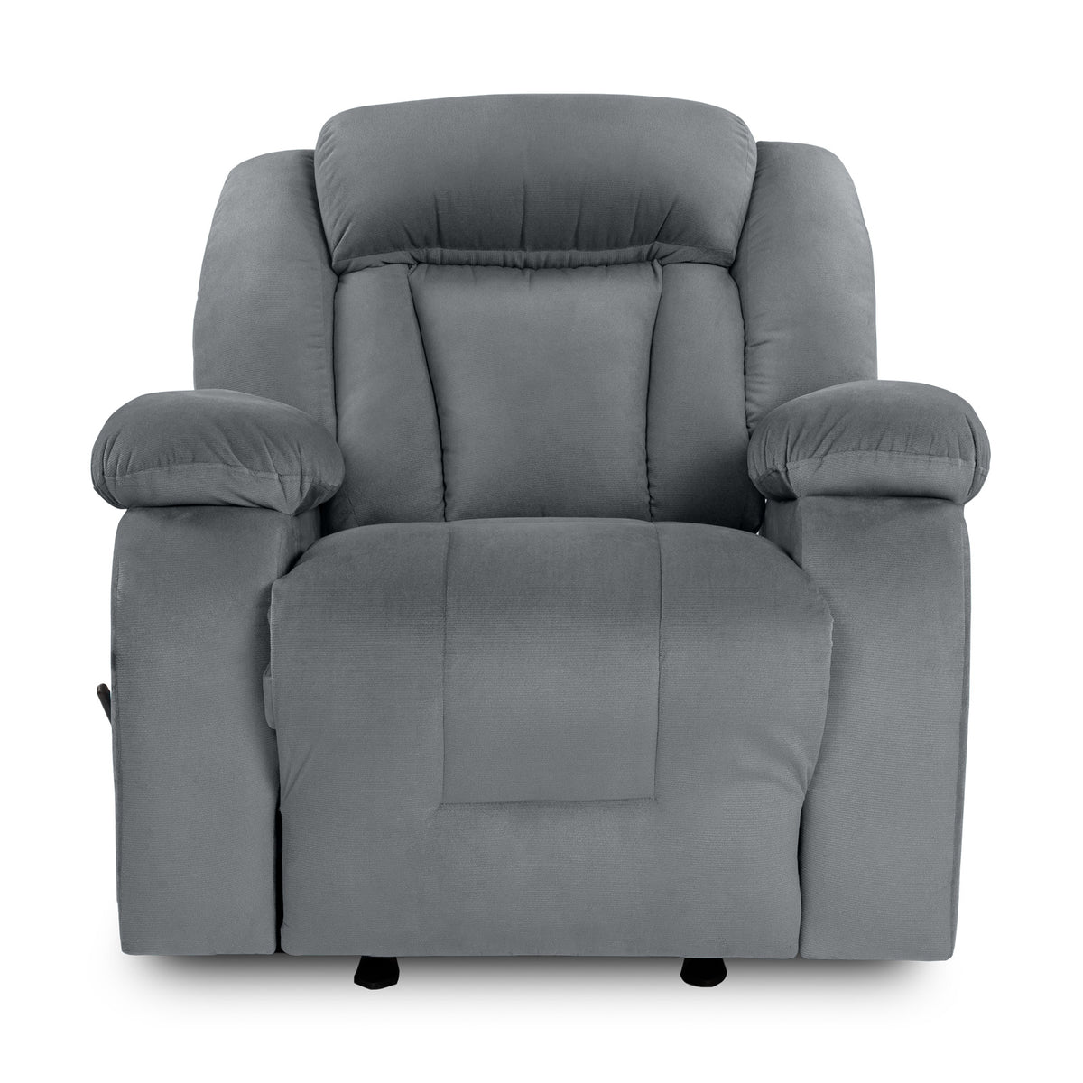 Velvet Classic Recliner Chair - NZ50 Grey Rocking