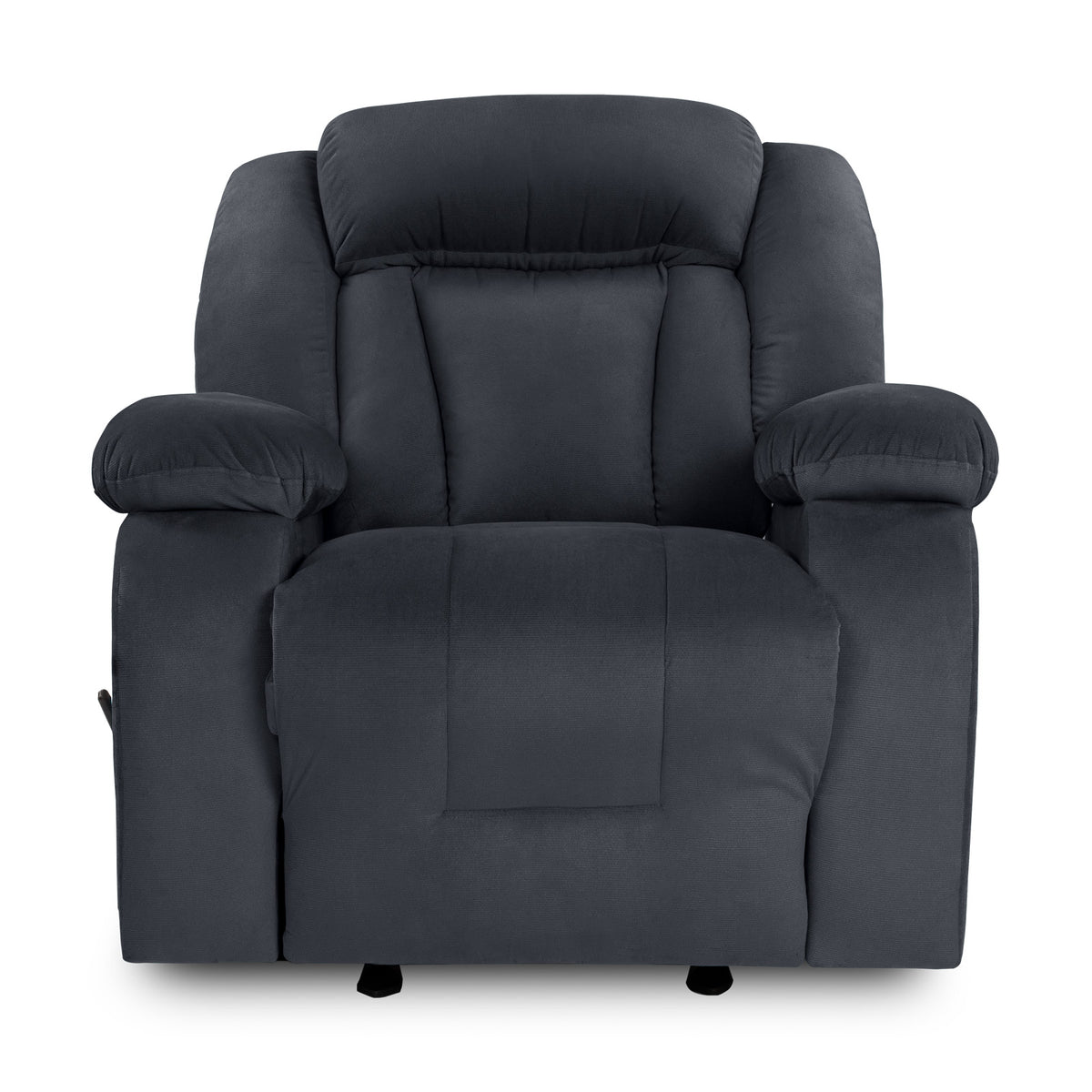 Velvet Classic Recliner Chair - NZ50 Dark Grey Rocking