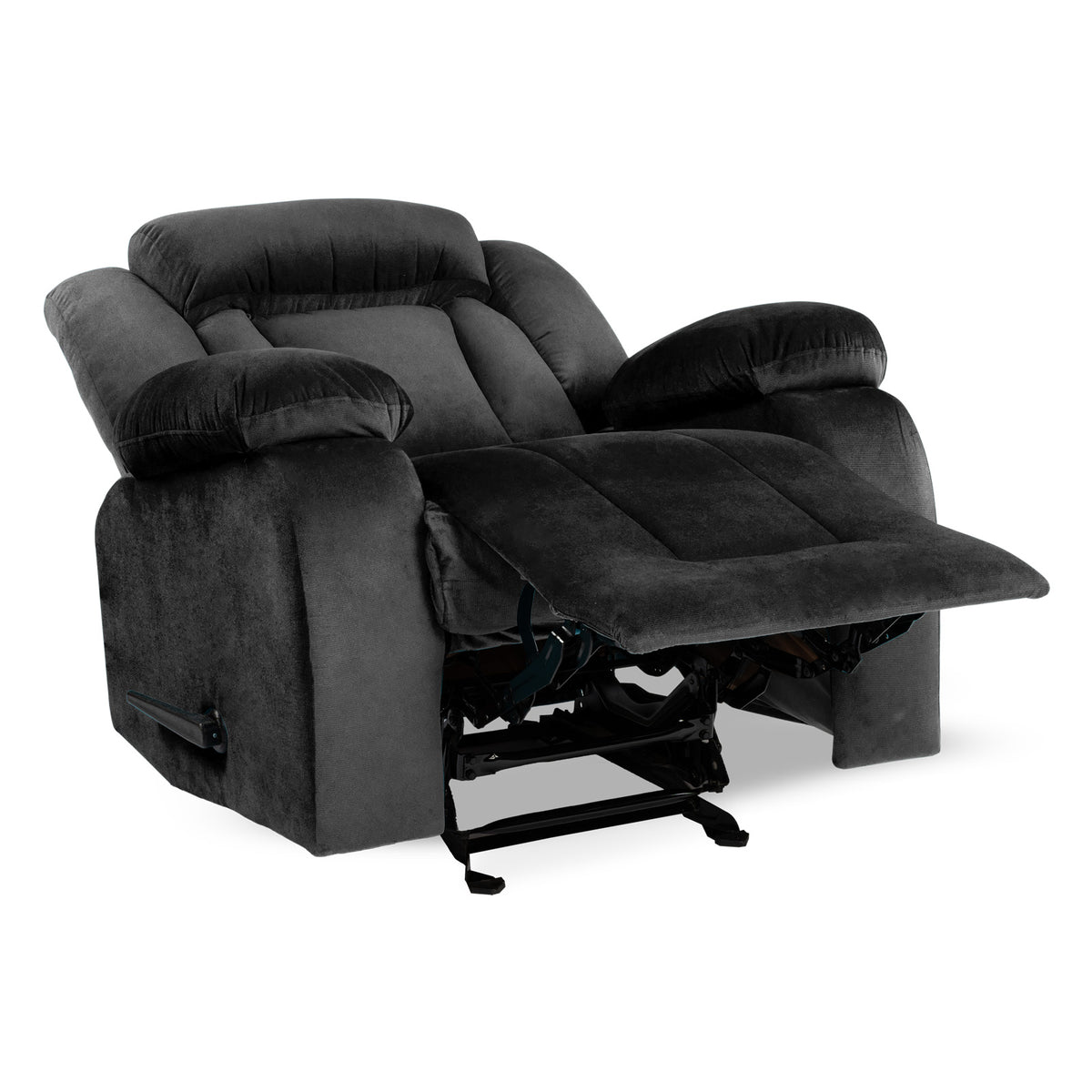 Velvet Classic Recliner Chair - NZ50 Black Classic