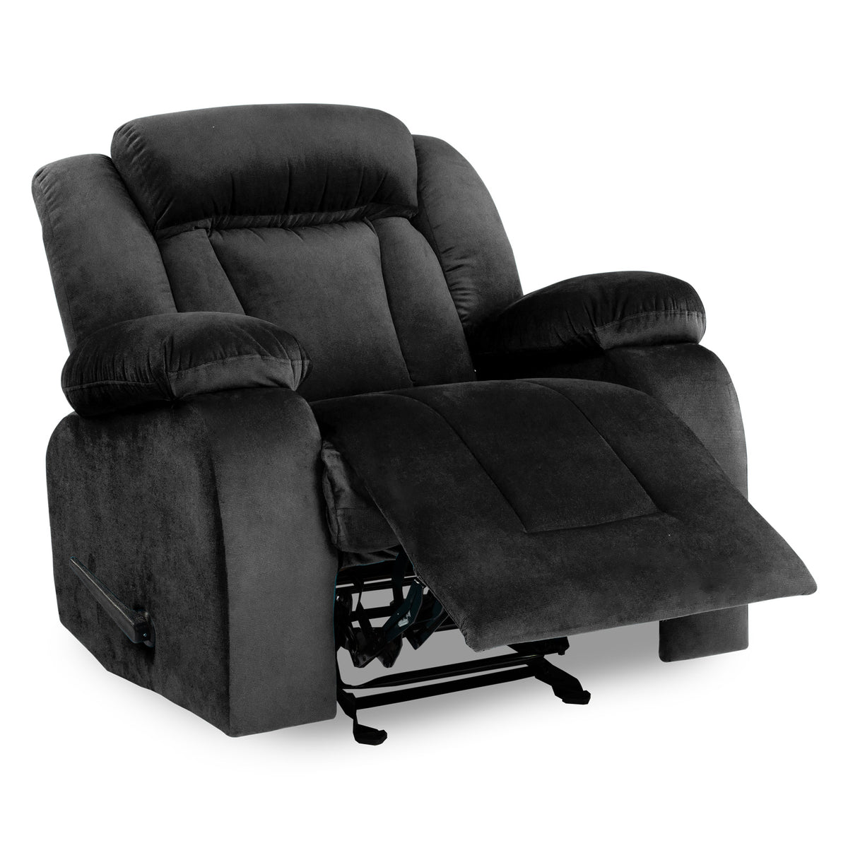 Velvet Classic Recliner Chair - NZ50 Black Classic