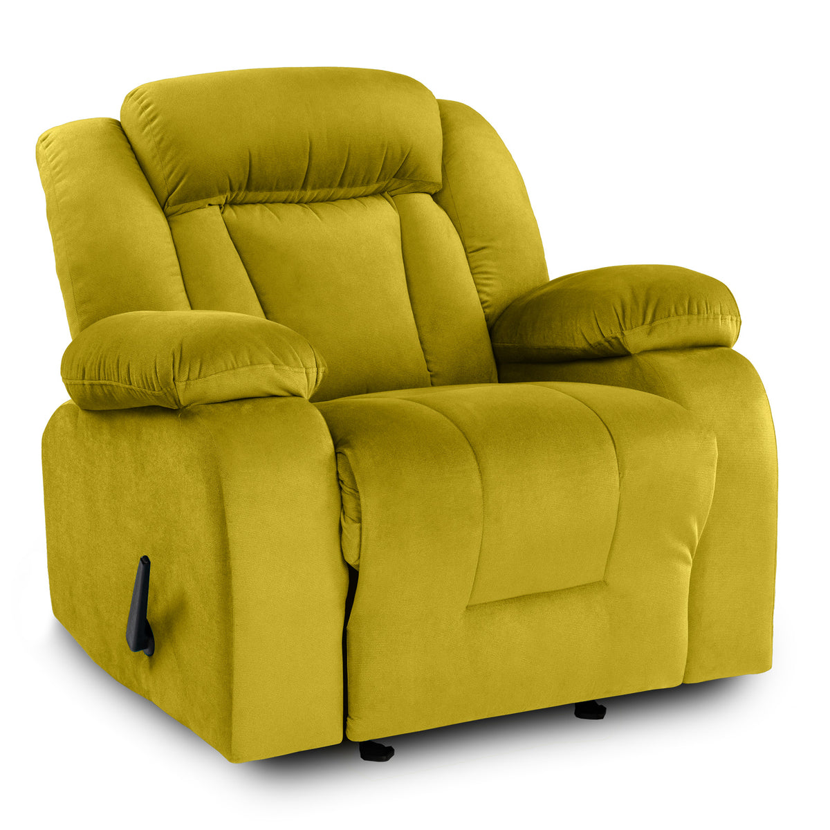 Velvet Classic Recliner Chair - NZ50 Gold Rocking & Rotating