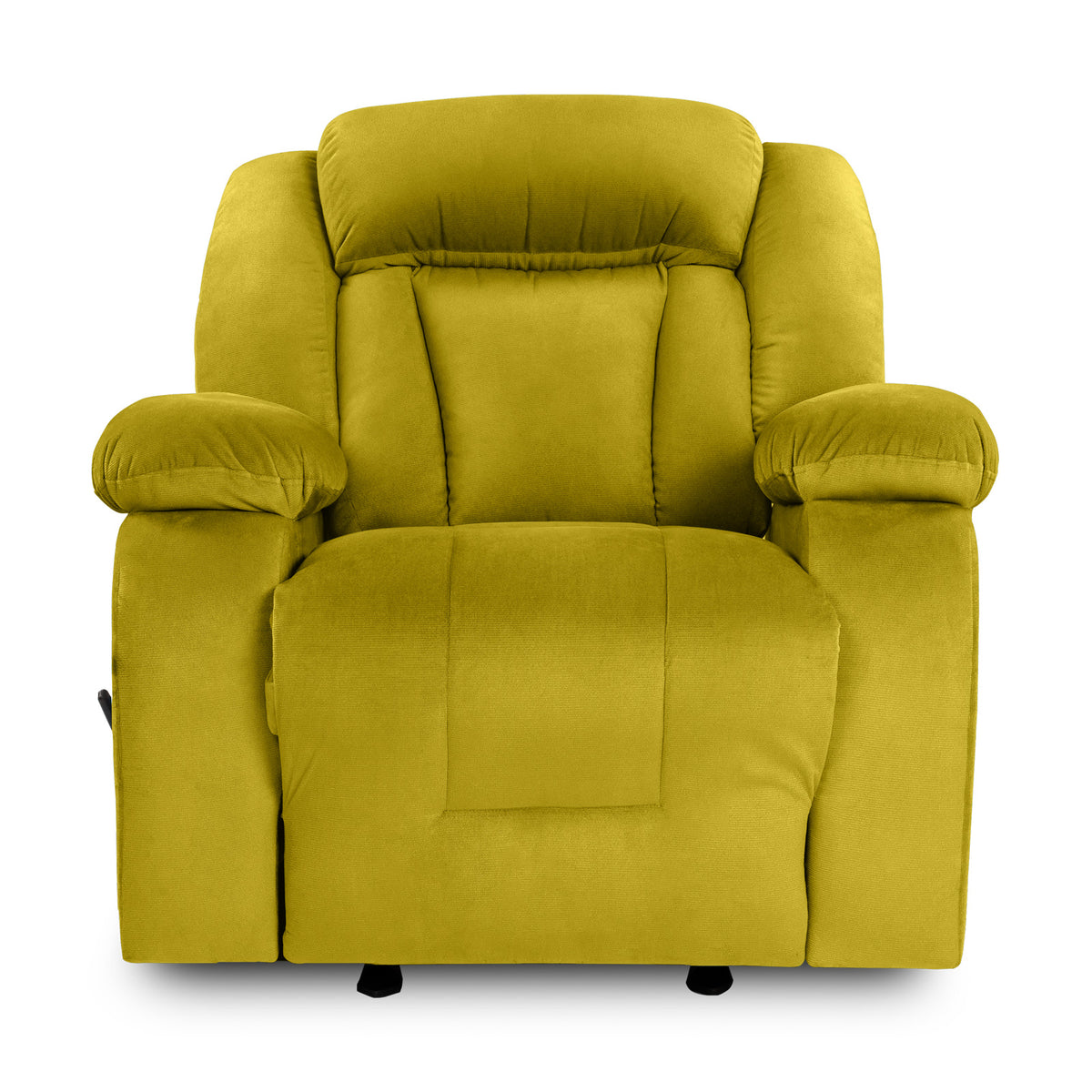 Velvet Classic Recliner Chair - NZ50 Gold Rocking & Rotating