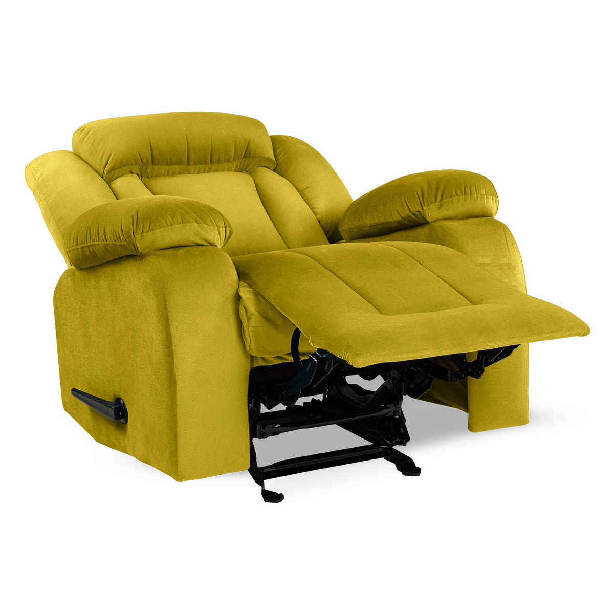 Velvet Classic Recliner Chair - NZ50 Gold Rocking & Rotating
