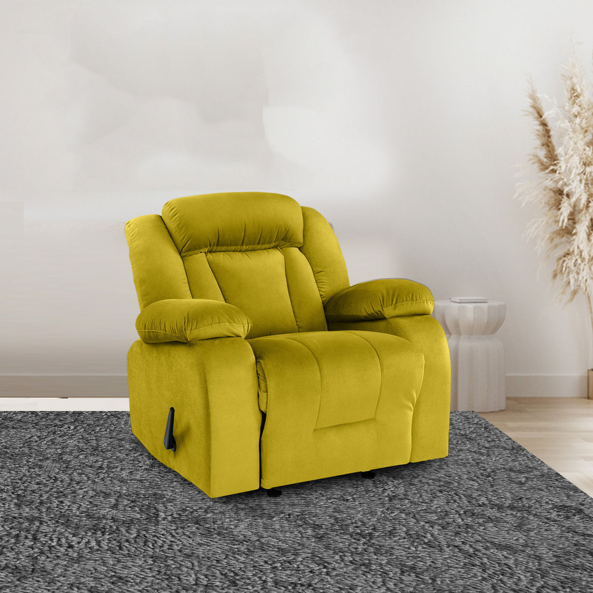 Velvet Classic Recliner Chair - NZ50 Gold Rocking