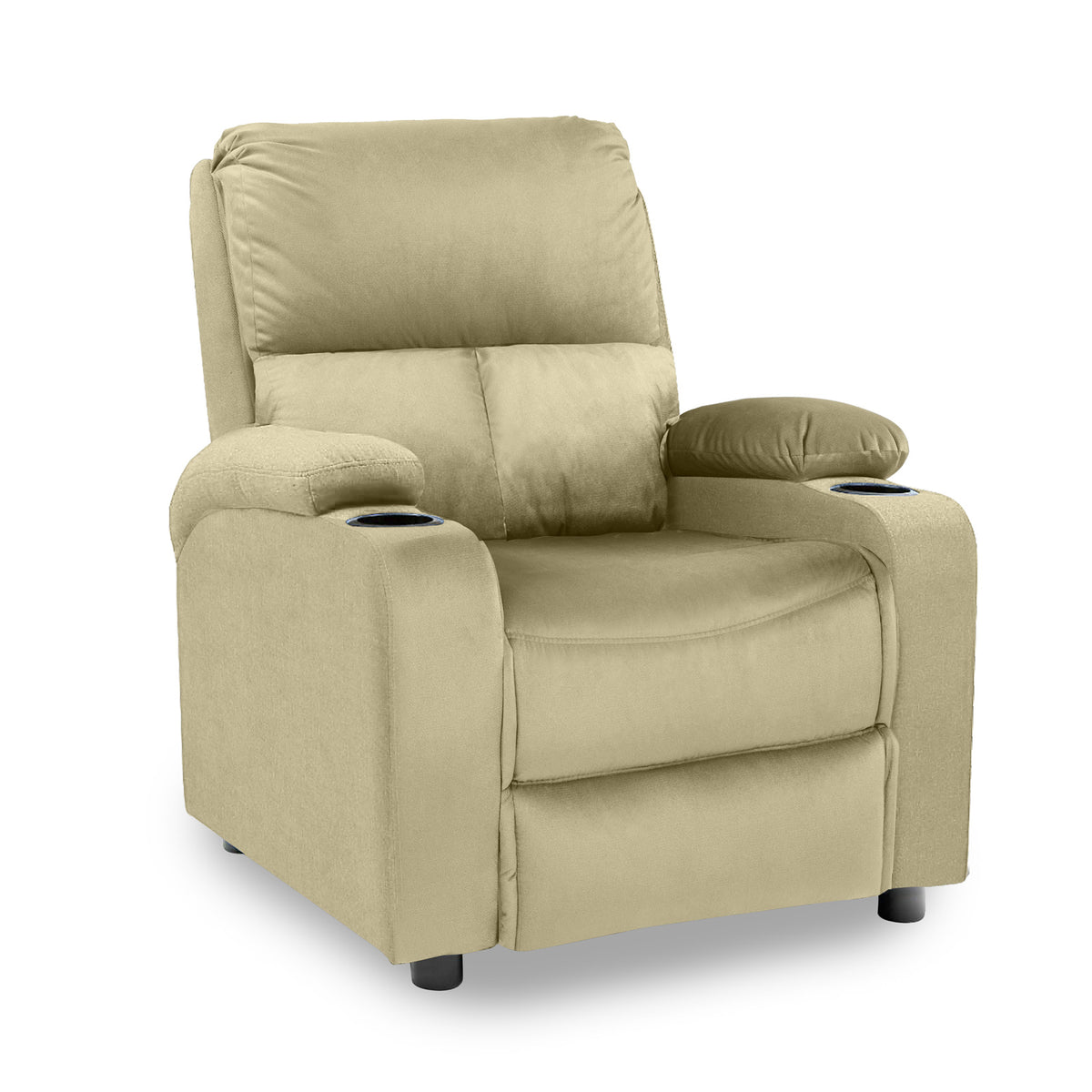 Velvet Classic Cinematic Recliner Chair with Cups Holder - NZ70 Dark Ivory