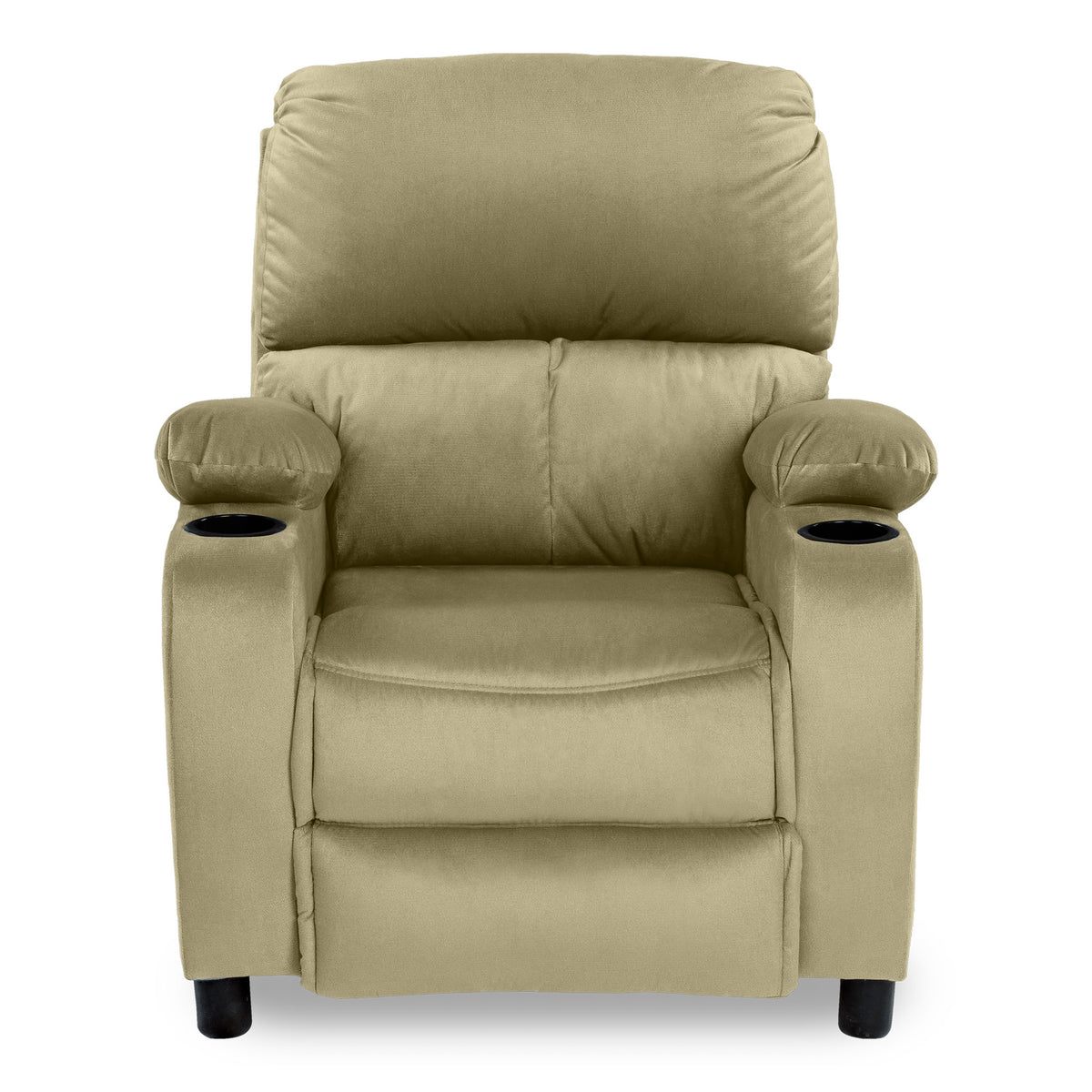 Velvet Classic Cinematic Recliner Chair with Cups Holder - NZ70 Dark Ivory