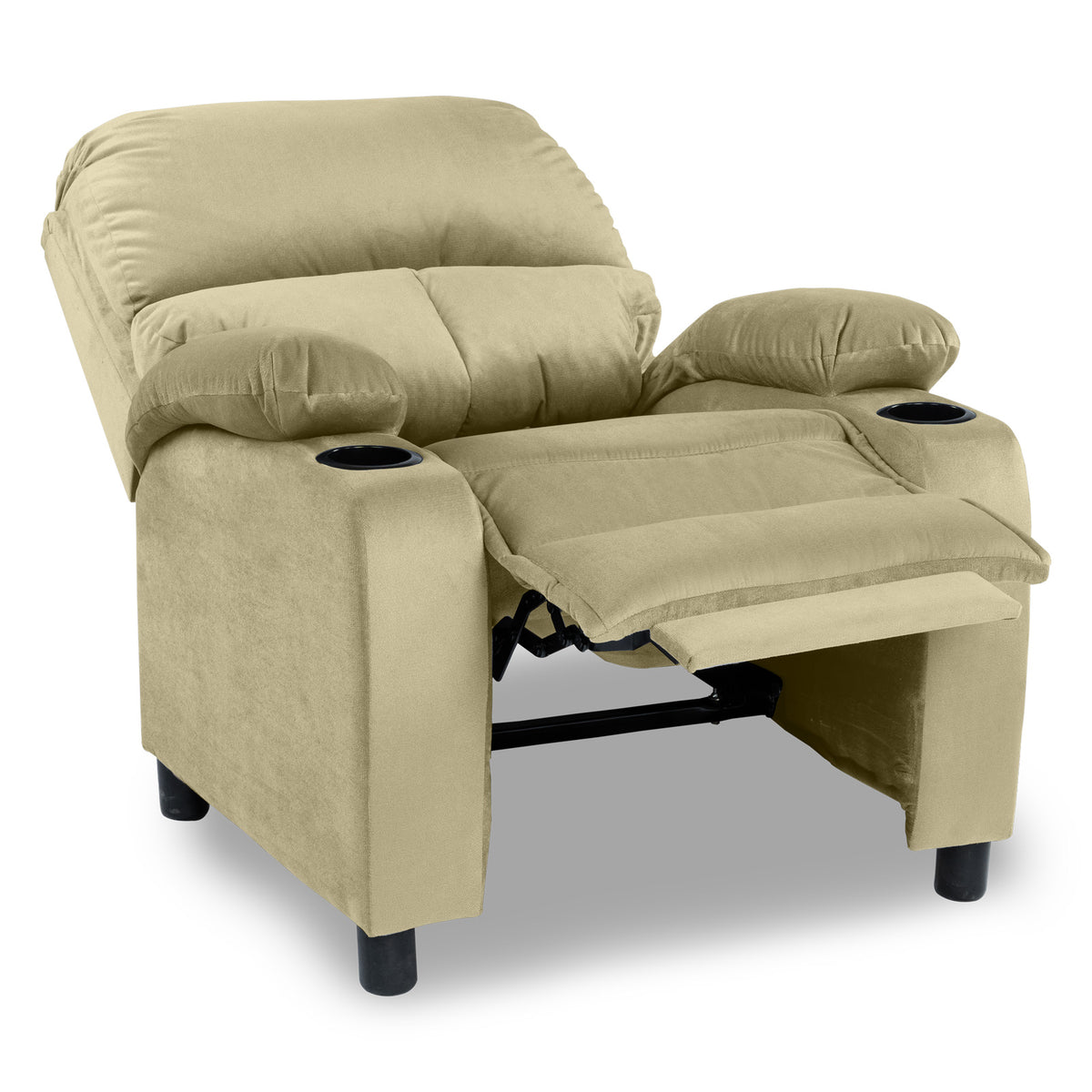 Velvet Classic Cinematic Recliner Chair with Cups Holder - NZ70 Dark Ivory