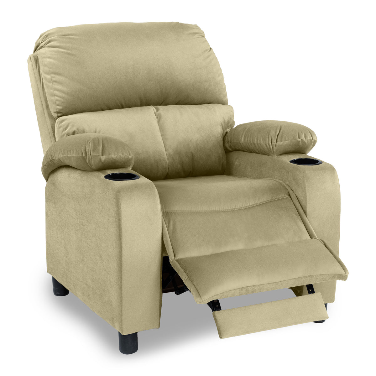 Velvet Classic Cinematic Recliner Chair with Cups Holder - NZ70 Dark Ivory
