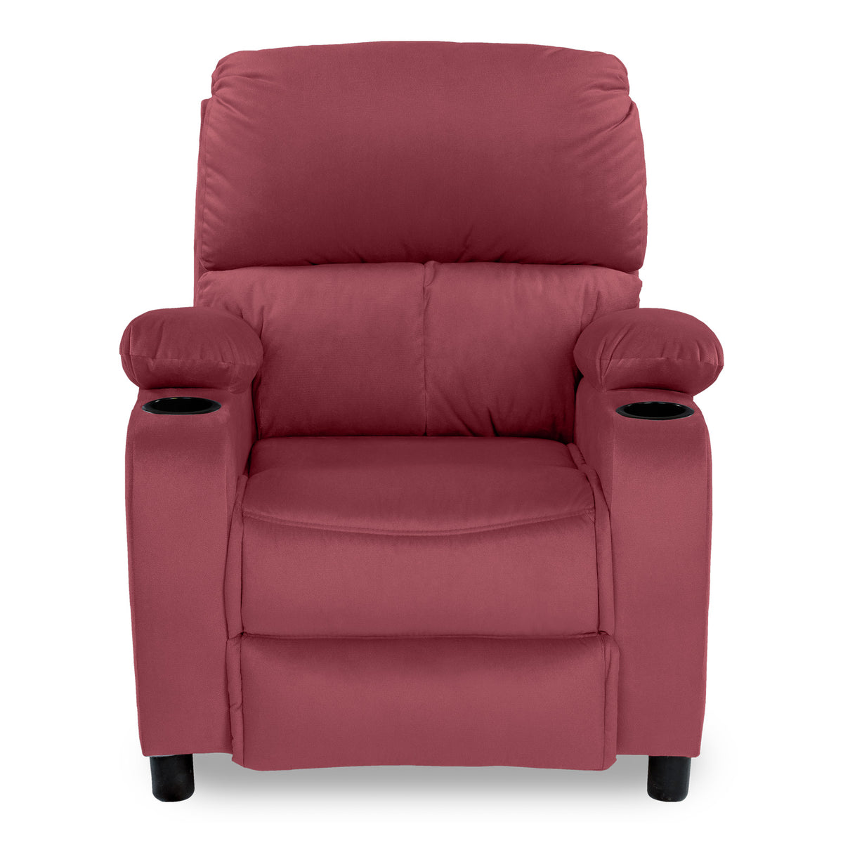 Velvet Classic Cinematic Recliner Chair with Cups Holder - NZ70 Dark Pink