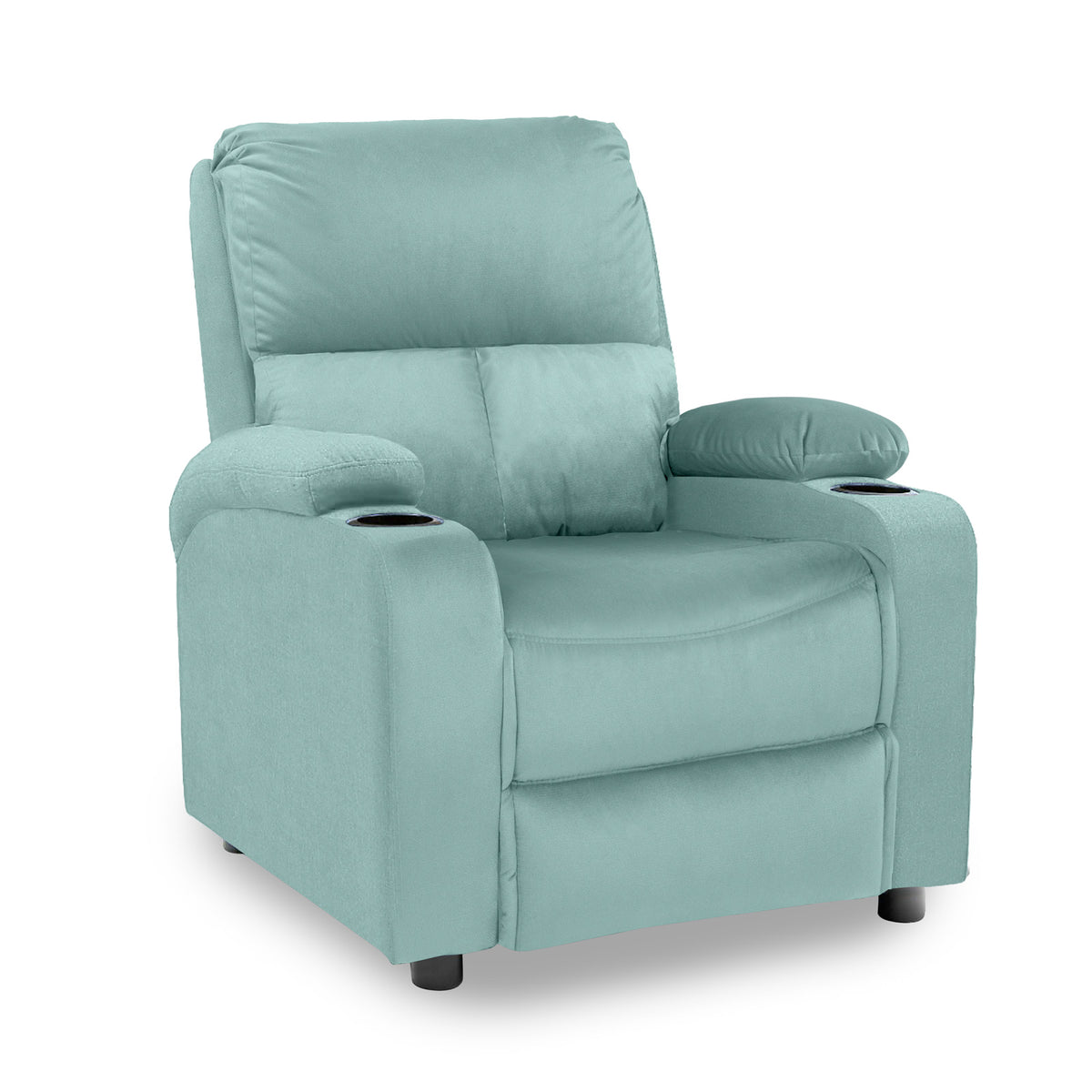Velvet Classic Cinematic Recliner Chair with Cups Holder - NZ70 Light Turquoise