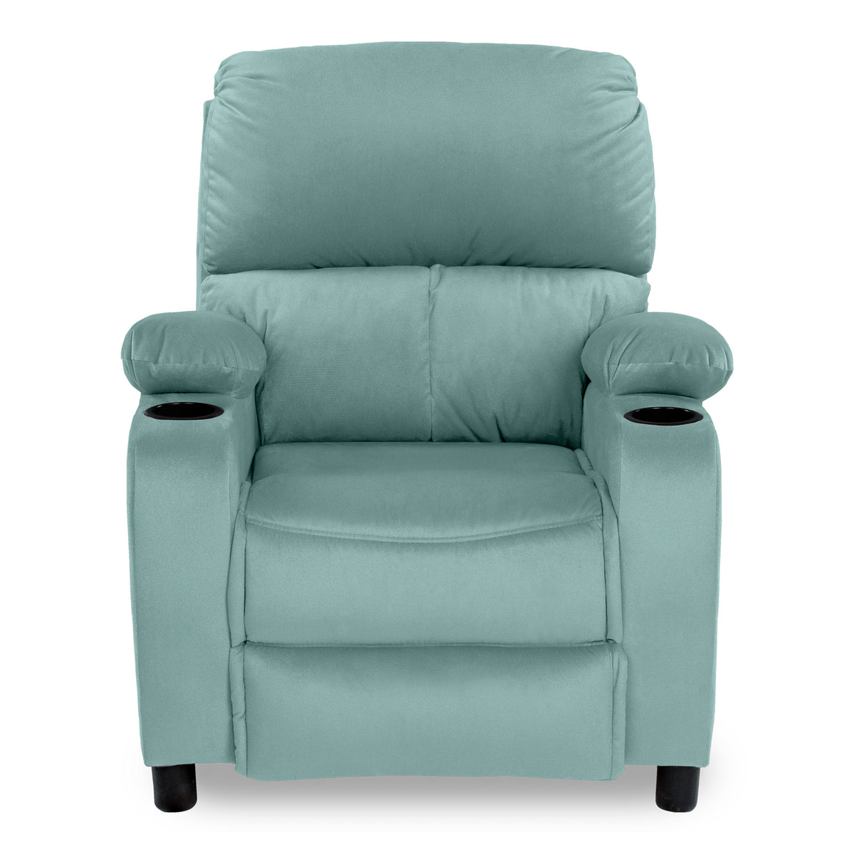 Velvet Classic Cinematic Recliner Chair with Cups Holder - NZ70 Light Turquoise