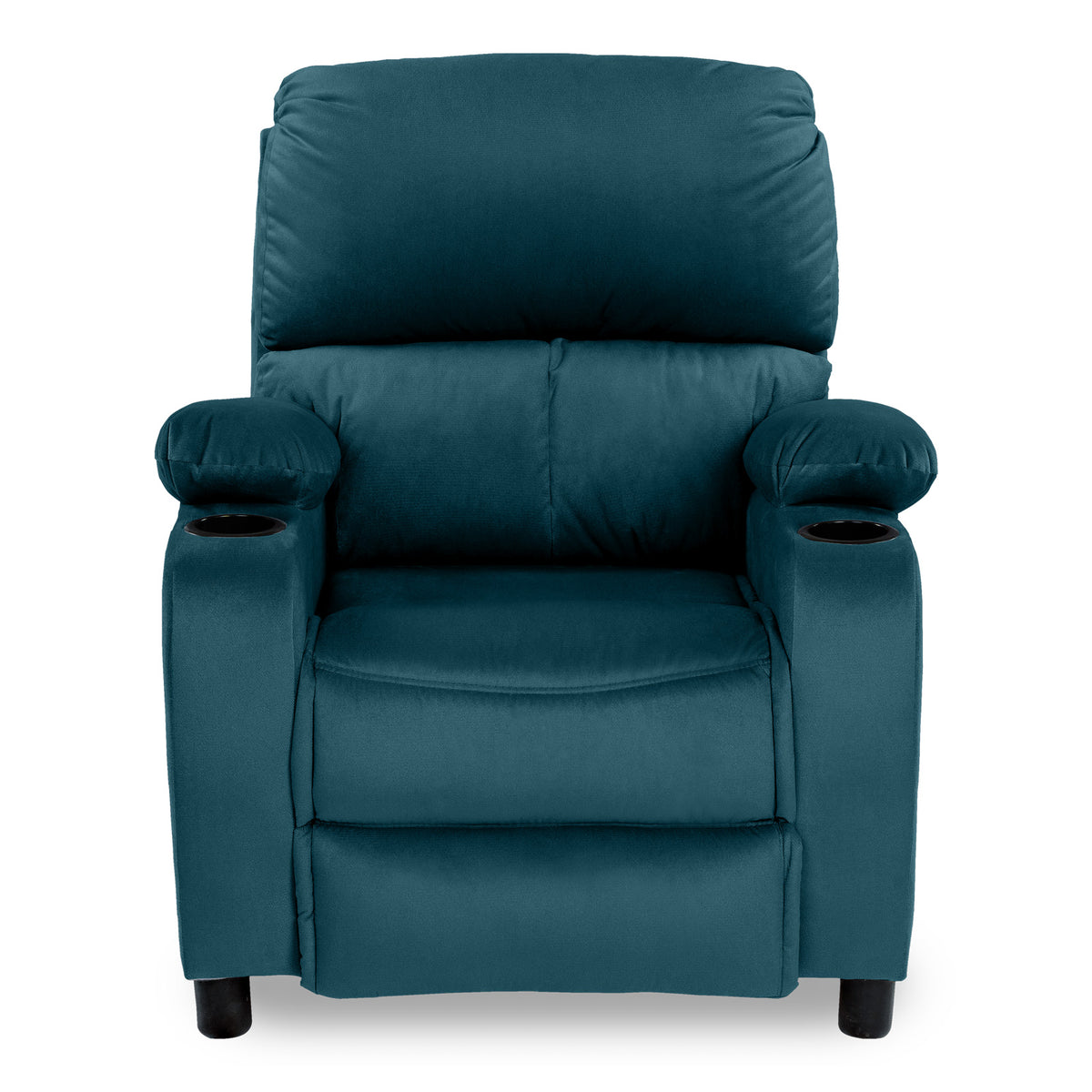 Velvet Classic Cinematic Recliner Chair with Cups Holder - NZ70 Dark Turquoise